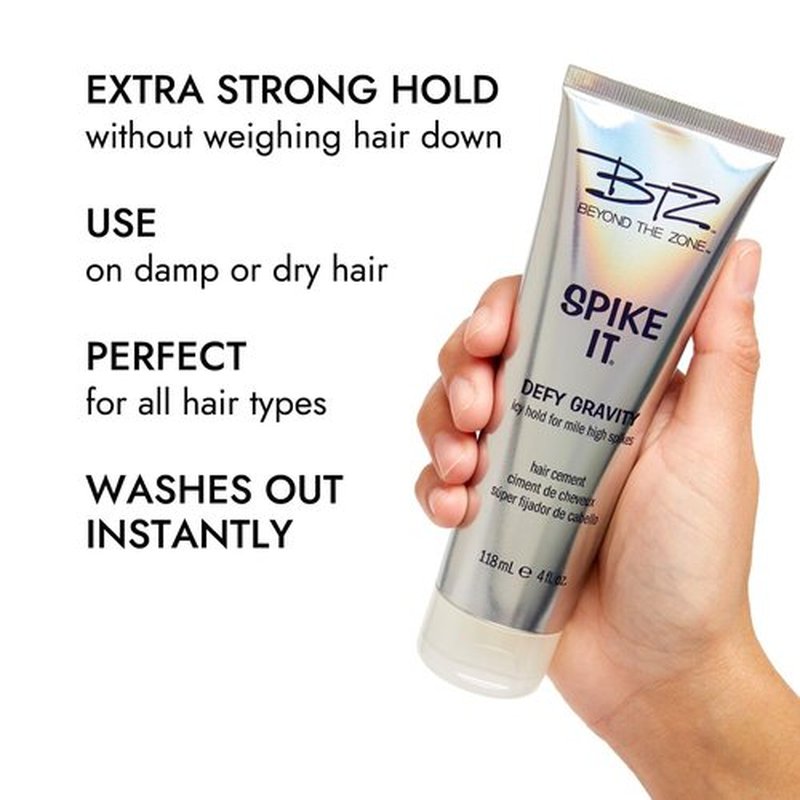 Beyond The Zone Spike It Hair Cement - Strong Hold Hair Gel for All Hair Types | 4 oz