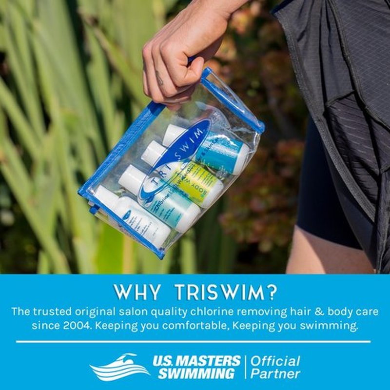 TRISWIM Chlorine Removal Shot Set - Travel Size Shampoo, Conditioner, Body Wash & Lotion | 2oz Each