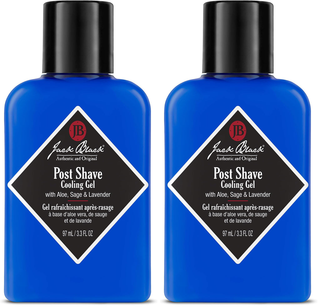 Jack Black Post Shave Cooling Gel,3.3 Fl. Oz – Clear After Shave Gel for Men,Men’s Aftershave-Gel,Natural Ingredient Razor Burn & Skincare,(Pack of 2)