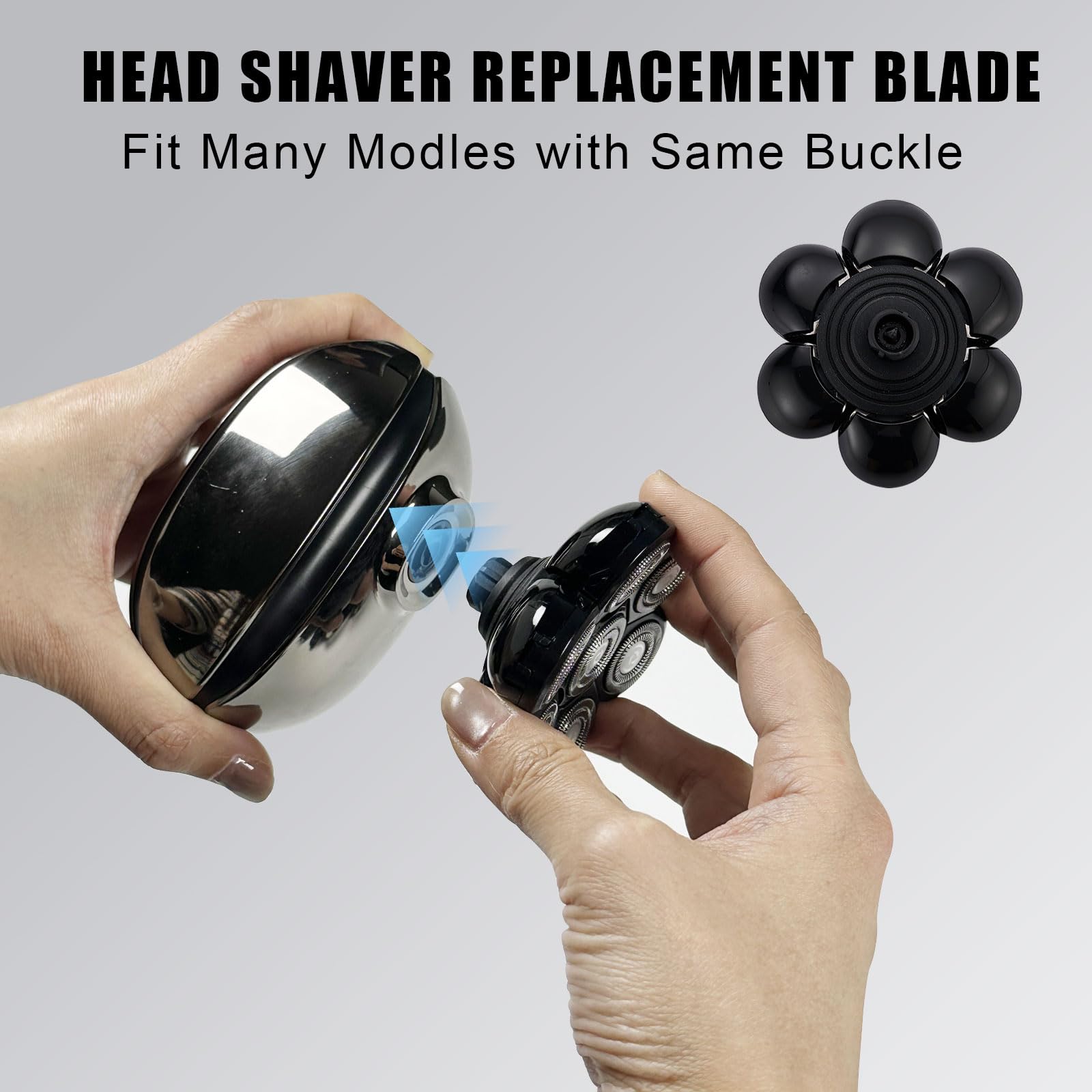 7 Blades Head Shaver Replacement Heads, 3 Count