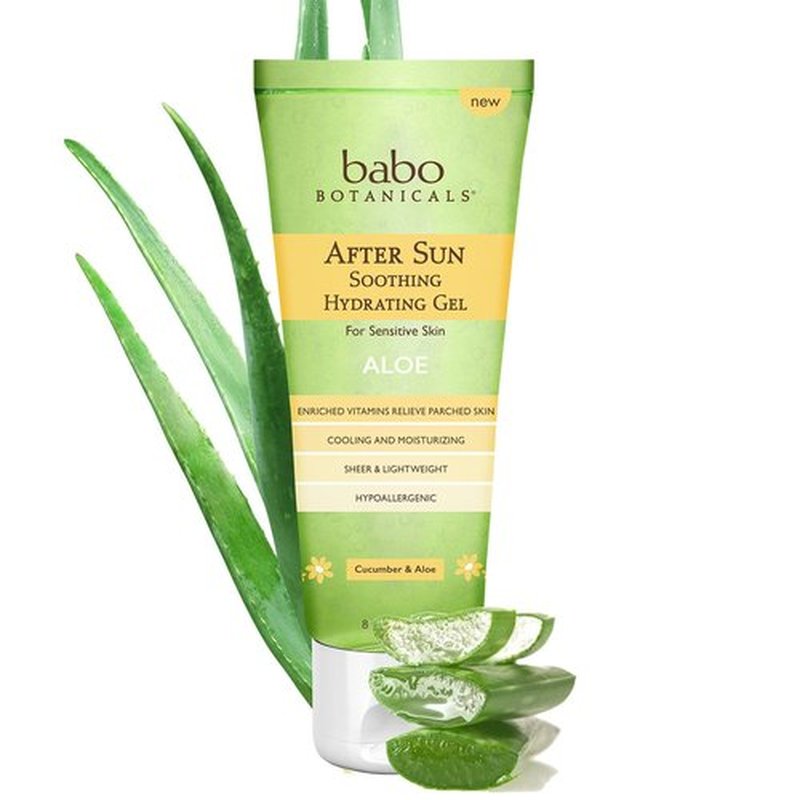Babo Botanicals Aloe Vera Gel - Soothing Hydration With Natural Witch Hazel & Cucumber | 8 oz for Sensitive Skin