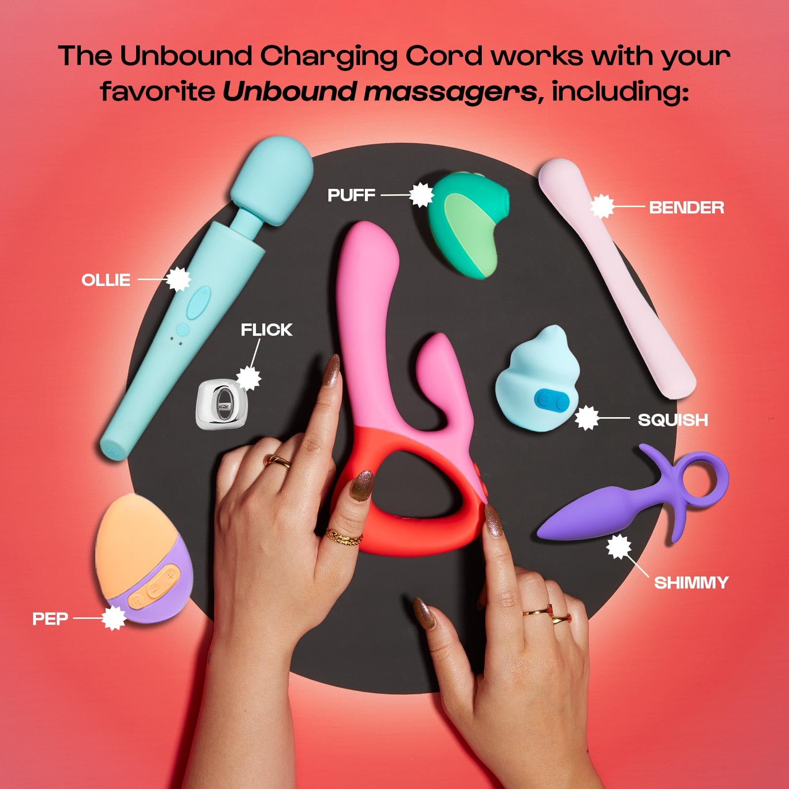Unbound Charging Cord: Versatile Replacement Charger Only Massagers - 3 in 1