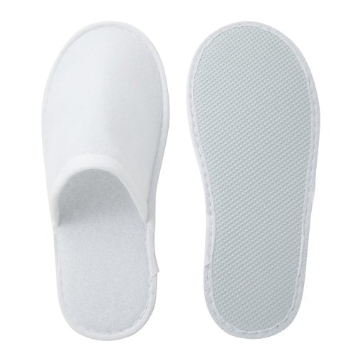Juvale Disposable Slippers for Guests - Individually Wrapped Spa & Hotel Slippers - Slip-Resistant Shoes - Travel-Friendly Disposable Shoes - Medium (Men’s US 10/Women’s US 11) White - Pack of 24