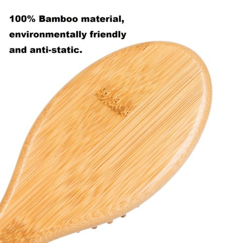 4 PCS Bamboo Hair Brushes Set,Boar Bristle and Detangling Combs,Hair Care Tools with Natural Bristles, Birthday Gift for Family Friend Women Men Mother Hairbrush Kit