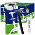 MAGDIY Shaving Kit Bulk 120 Pack, Shaving Cream Disposable Razors Bulk for Men, Twin Blade Razors Travel Size Cream, Individually Wrapped Toiletries for Homeless Travel Hotel Airbnb Donation Church