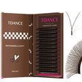 TDANCE YY Lash Extensions Premade Volume Eyelash Fans YY Lashes Matte Black W Lashes Extensions(YY-Brown-0.07-D,8-15 mm)