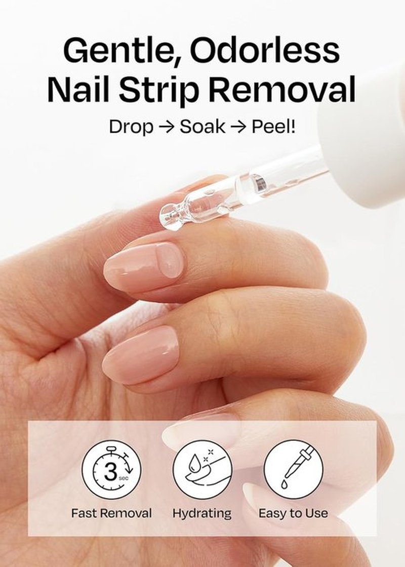 Ohora Care Easy Peel Remover - Nourishing Gel Nail Strip Remover with Hygienic Dropper | Vegan & Cruelty-Free