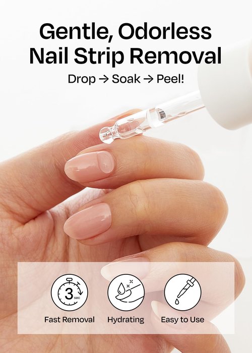 ohora Care Easy Peel Remover - Semi-Cured Gel Nail Strip Remover with Hygienic Dropper | Non-Drying, Nourishing Formula | Vegan, Cruelty-Free, and Hypoallergenic | Swiftly Removes Gel Strips