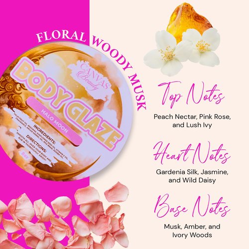 Canvas Beauty Body Glaze, Halo Moon - Moisturizing Non-Greasy Body Butter for Women With Beeswax, Jojoba Oil, and Rice Bran for Soft and Glowy Skin