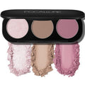 FOCALLURE Blush and Highlighter Palette - 3 in 1 Contour Set with Matte Bronzer & Shimmer Illuminators | #08