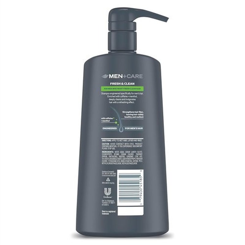 DOVE MEN + CARE 2-in-1 Shampoo & Conditioner - Fresh & Clean, Nourishing Formula | 25.4 oz (4 Count)
