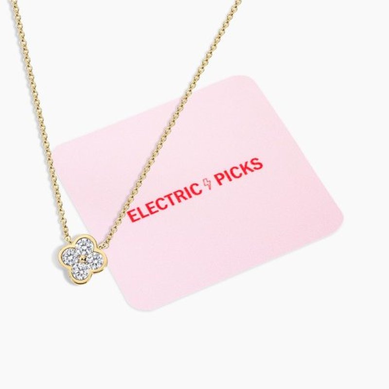 Electric Picks Camilla Clover Necklace - Elegant 14kt Gold Plated Layering Jewelry for Women