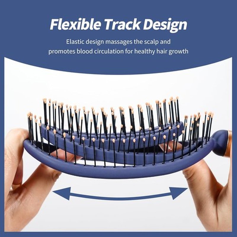 SHINLEA Speed Dry Detangler Brush - Spiral Vented Design for Wet Hair | Luxury Gold Handle & Soft Bristles