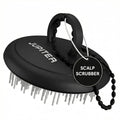 Jupiter Scalp Exfoliator - Ergonomic Scalp Massager & Dandruff Comb - Black/White Design for All Hair Types