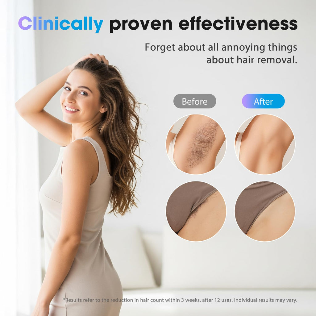 Hair Removal for Women Men, Home Use Body Care Tool with Ice Cooling Function