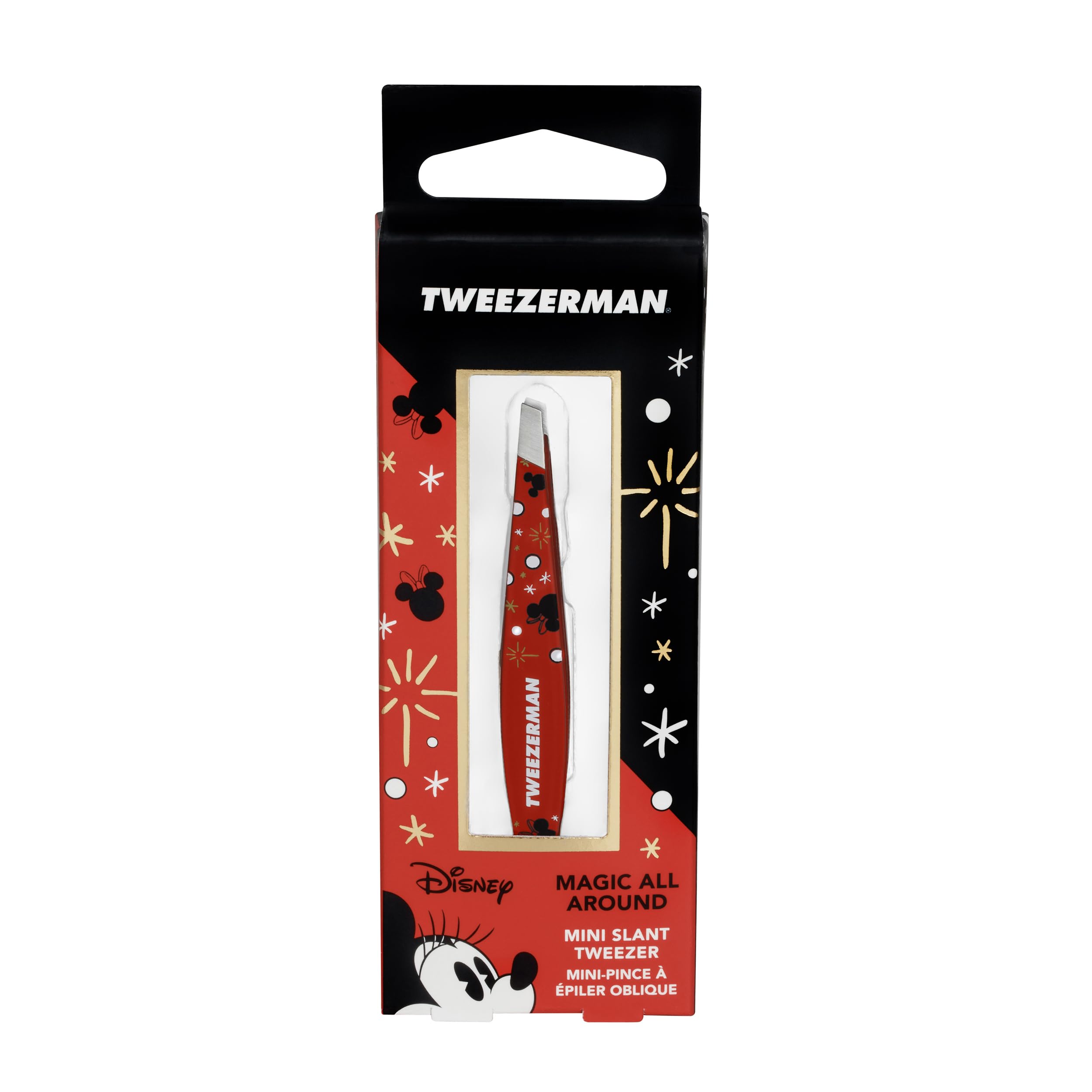 Tweezerman Mini Slant Tweezer – Tweezers for Eyebrows, Magic All Around