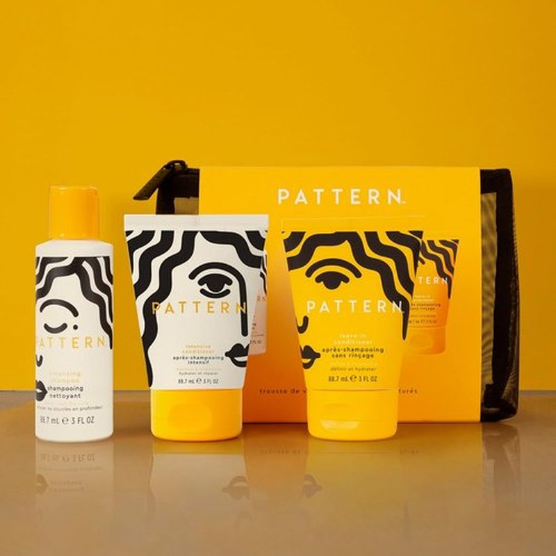 PATTERN Beauty Texture Travel Kit - Curly & Coily Hair Care Essentials | Includes Leave-In Conditioner, Intensive Conditioner & Cleansing Shampoo