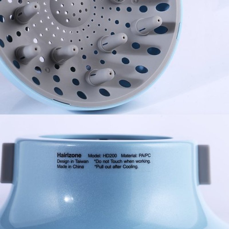 Hairizone Universal Hair Diffuser - Adaptable for Blow Dryers | Perfect for Natural Curly & Wavy Hair - Blue