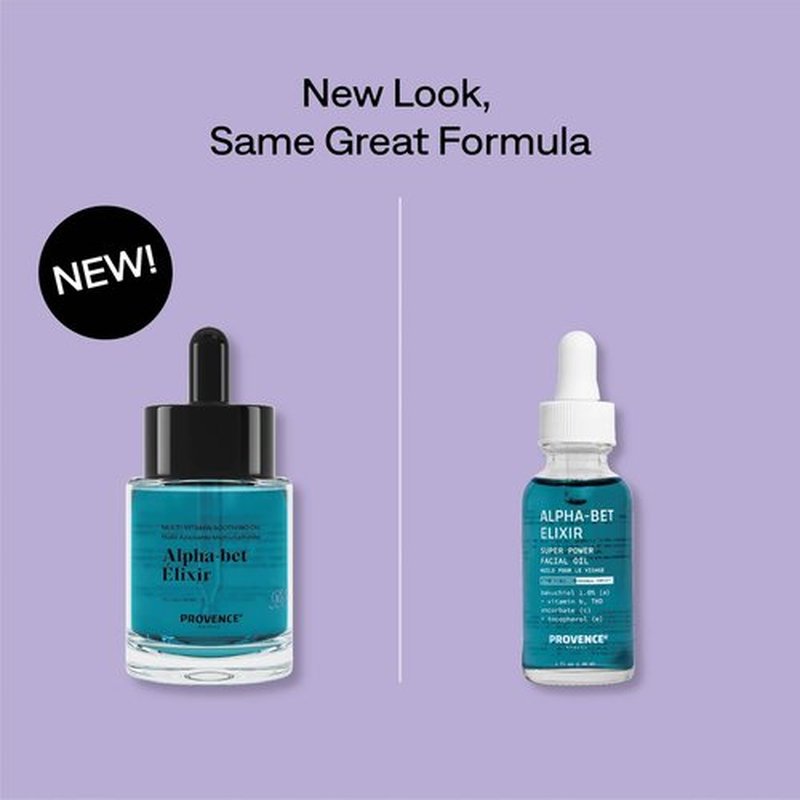 Provence Beauty Alpha-bet Élixir Multi-Vitamin Soothing Facial Oil – Hydrating Face Oil with 1% Bakuchiol, Vitamin C, Panthenyl Triacetate & Vitamin E – Brightens, Smooths & Restores Skin – 1 fl oz