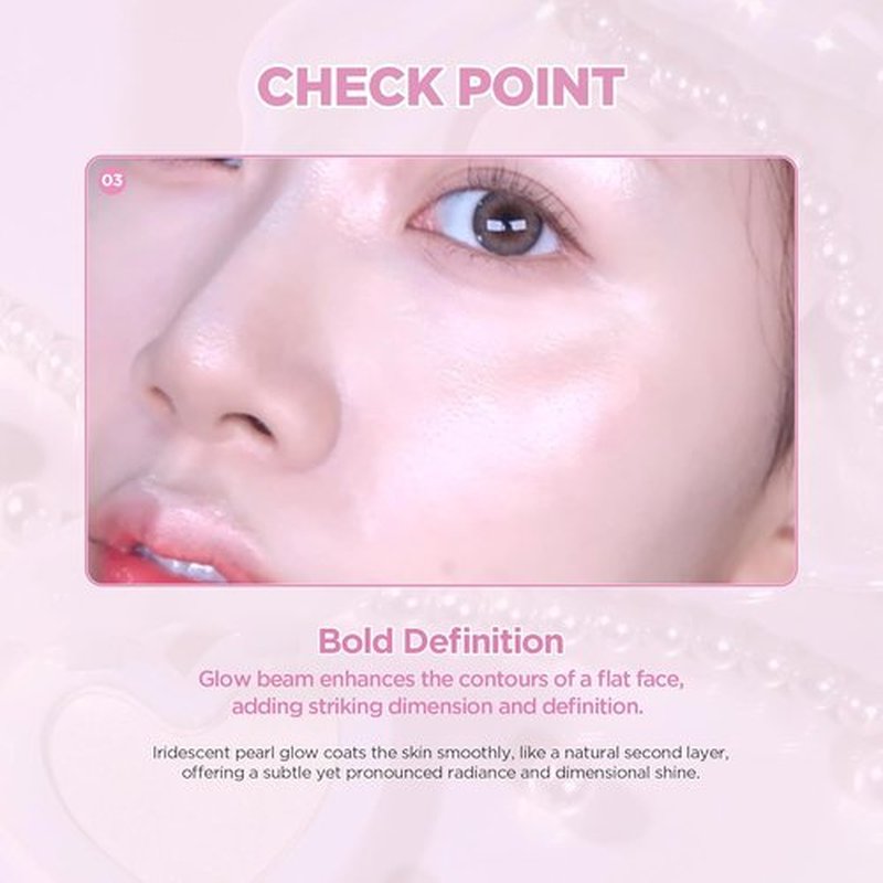 Lilybyred Luv Beam Glow Veil - Korean Heart-Shaped Highlighter for Radiant Glow, 0.11 oz (03 Sugar Beam)