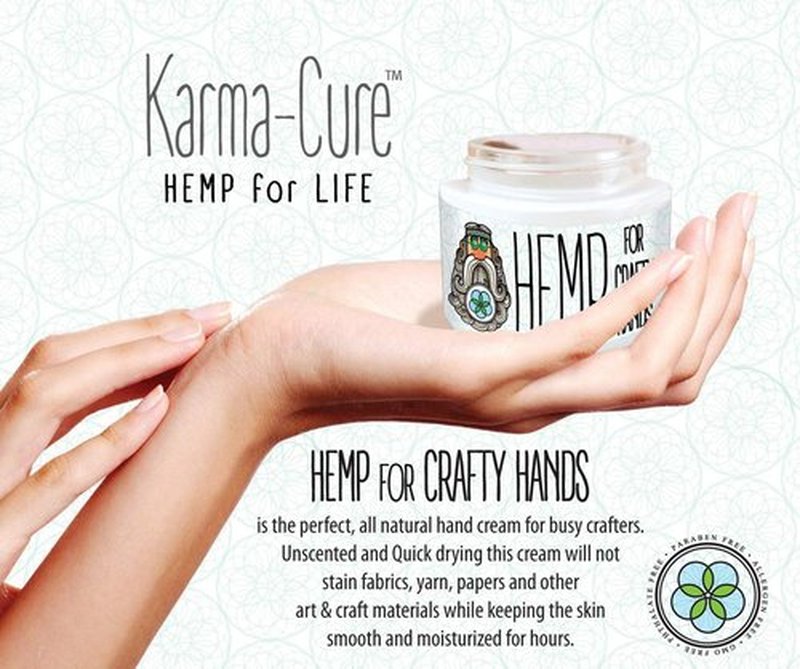 Karma-Cure HEMP Hand Cream 2 oz, 60 ml 500mg Vegan Cold Pressed Organic Hemp Seed Oil Paraben-Allergen-GMO-Phthalate-Gluten Free