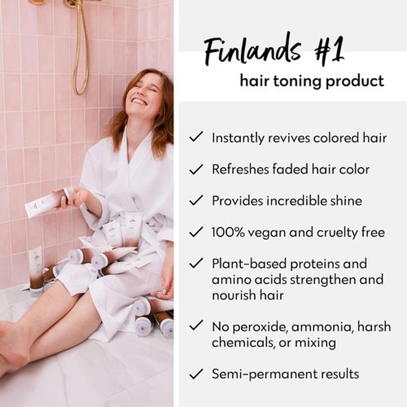FOUR REASONS Chocolate Hair Color Shampoo - Sulfate-Free, Vegan Color Depositing Formula | 8.45 Fl Oz