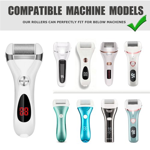 6 Pack Replacement Coarse Roller Head for Electric Foot File, Refill Rollers for Callus Remover Feet Pedicure Kit/Tools (6pcs Tough Coarse)