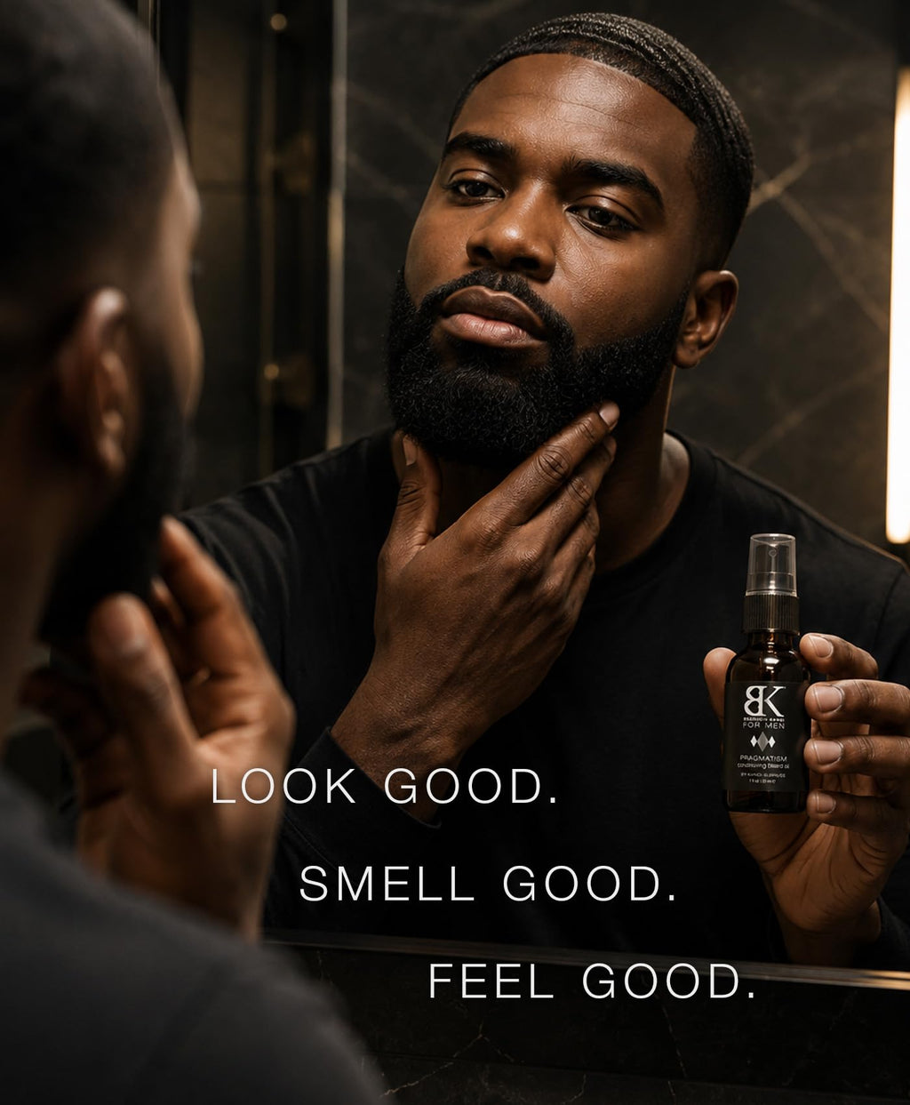 Kandi Bedroom for Men Pragmatism Beard Oil 1 Fl Oz – Ultra-Nourishing Argan & Hemp Beard Conditioner – Soft, Smooth & Controlled Finish – Warm Patchouli & Sandalwood Beard Moisturizer Burruss