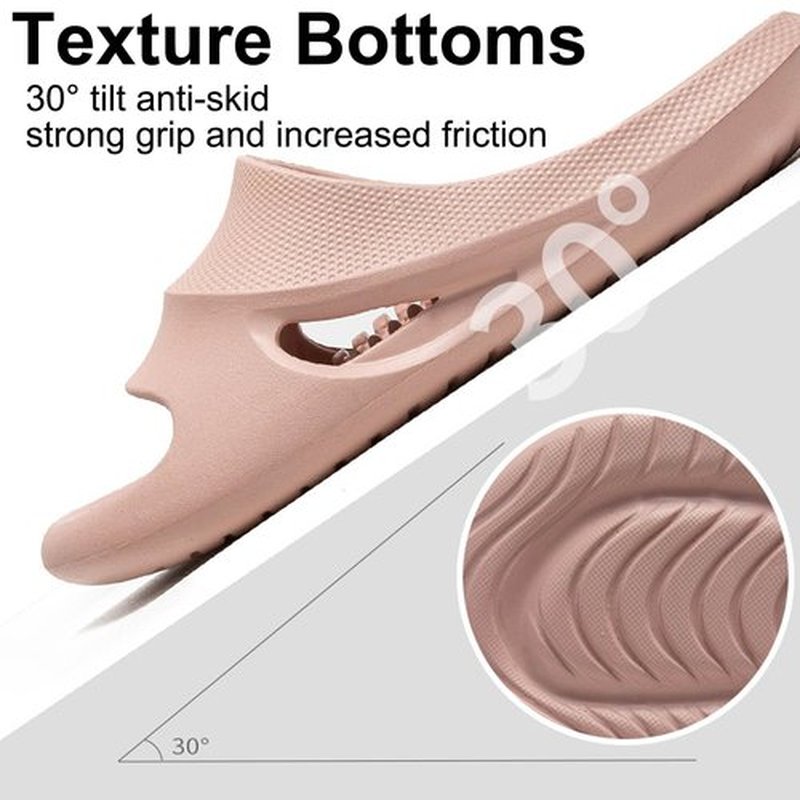 HMWEB Massage Slippers Women Men Sandals Open Toe Shower Shoes Summer House Slippers for Bath Plantar Fasciitis Slides Ladies Girls Gym Non Slip Indoor