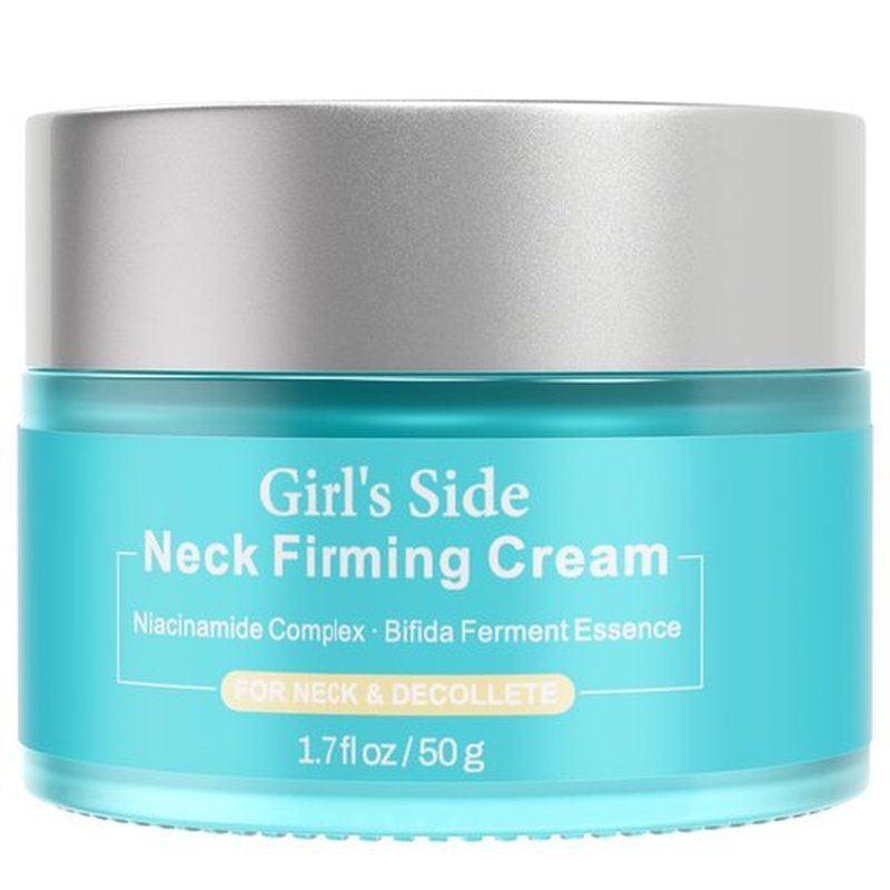 Girl's side Neck Firming Cream with Niacinamide & Bifida Ferment - Hyaluronic Acid, Caffeine, Ceramide Moisturizer to Minimize Fine Lines, Tighten Neck & Chest Skin, 1.7 fl oz / 50 g