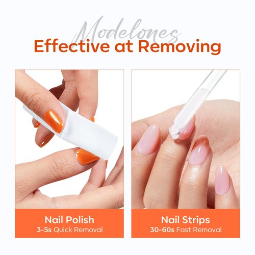 Modelones Nail Polish Nude Quick Dry Nail Polish Remover Finger Nail Glue Remover Bulk Manicure Diy Nail Art Home Salon Gift For Women Girl