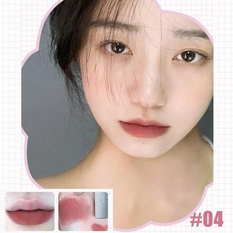 Bekoeen 4PCS Bear Matte Velvet Lipstick, Waterproof Long Lasting Lip Gloss Lip Stain, Non Stick Cup Easy Coloring Liquid Lipstick,Moisturizing Velvet Face Lip Mud