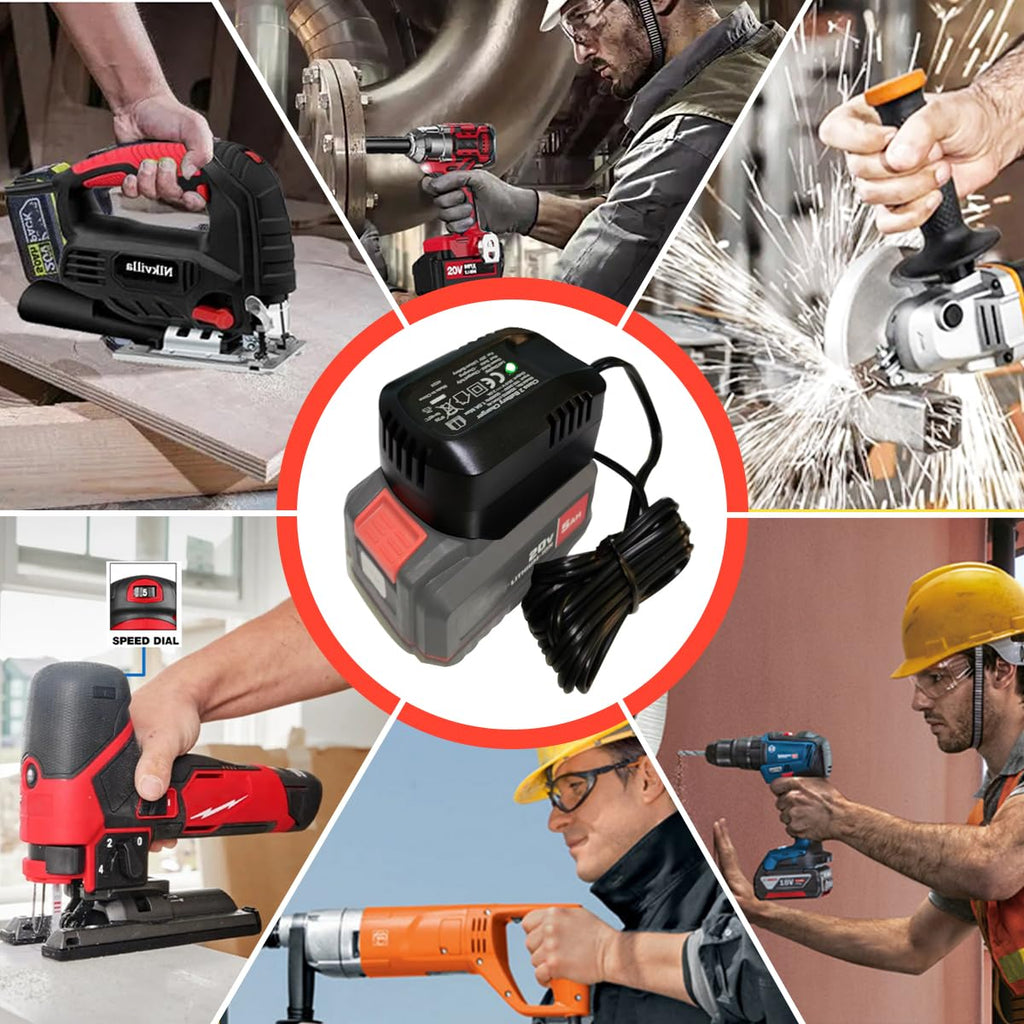 20V Max for AVID Power Fast Lithium Ion Battery Charger LED Indicator Light Can be Used for 20V Battery 2207EB Not 3A