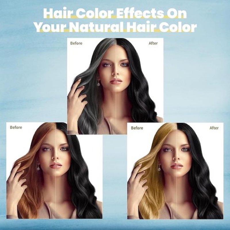IIIMEIDU Black Hair Dye Shampoo - 3-in-1 Formula for 100% Gray Coverage | Natural Herbal Ingredients, 500ml