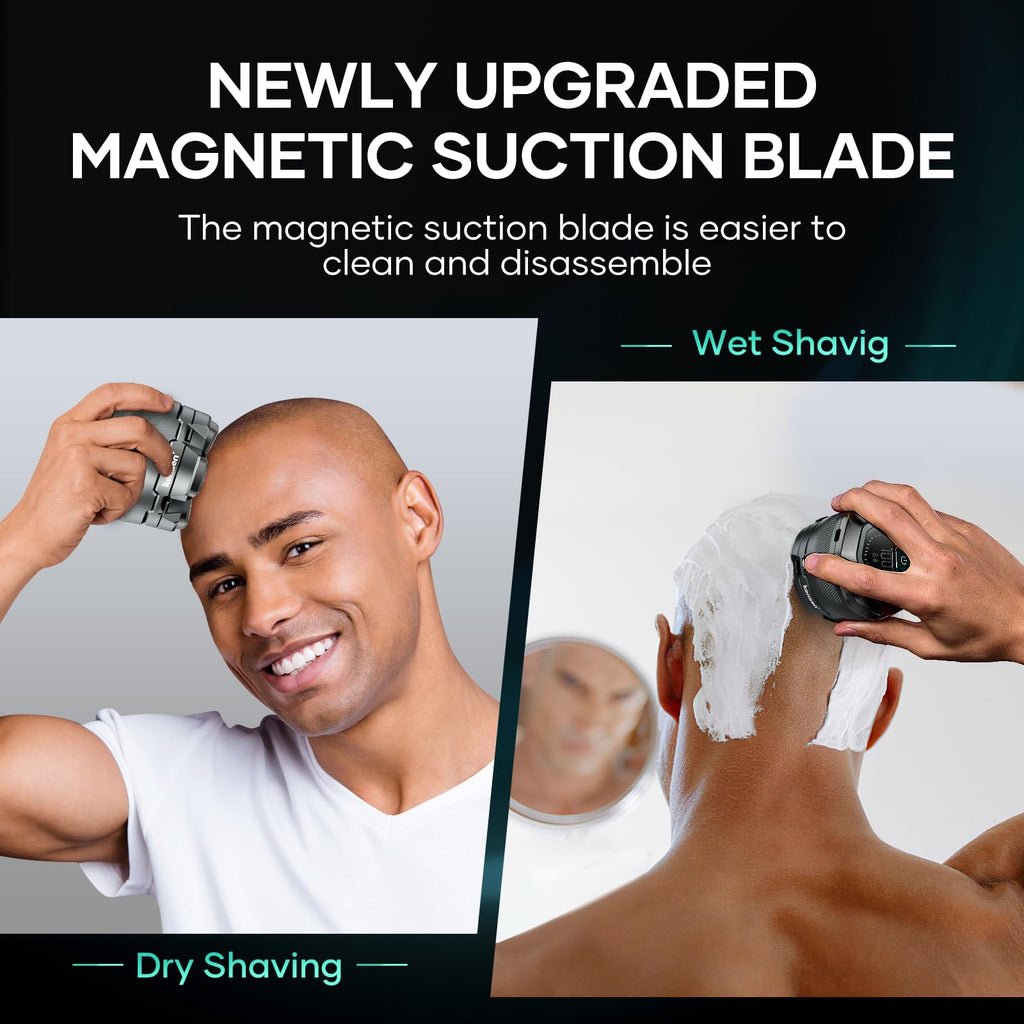 kensen 6D Head Razor for Bald Men, Head Shaver Electric Head Razor, Waterproof for Bald Men Skull Shaver Wet/Dry LED Display