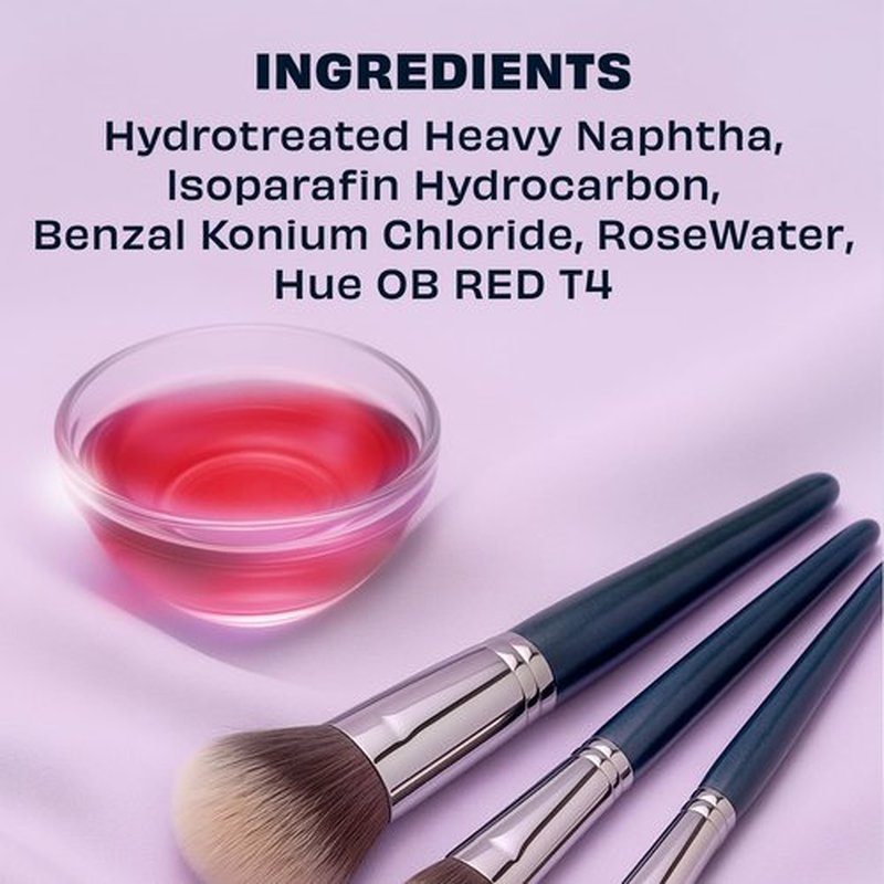 Original Rose Makeup Brush Cleaner - Quick-Drying, Rinse-Free Formula for Stubborn Waterproof Makeup - 16 oz