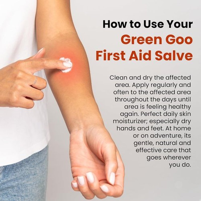 Green Goo First Aid Salve - All-Natural Healing Cream for Cuts & Sunburns | 4 Oz