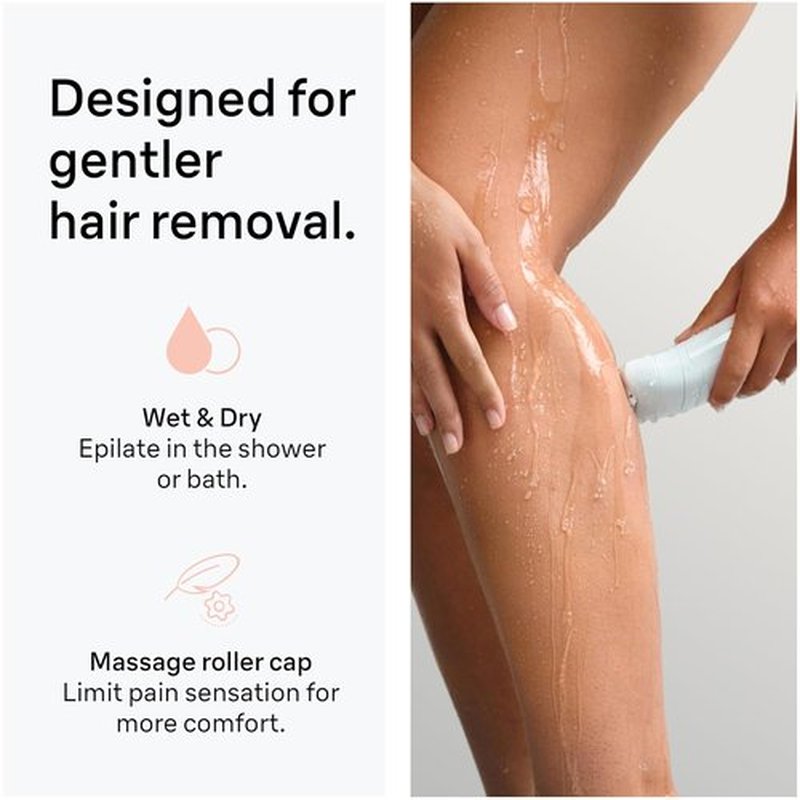 Braun Silk-épil 5 Epilator - Women's Hair Removal Device with Skin Contact Cap | Wet & Dry, Grey