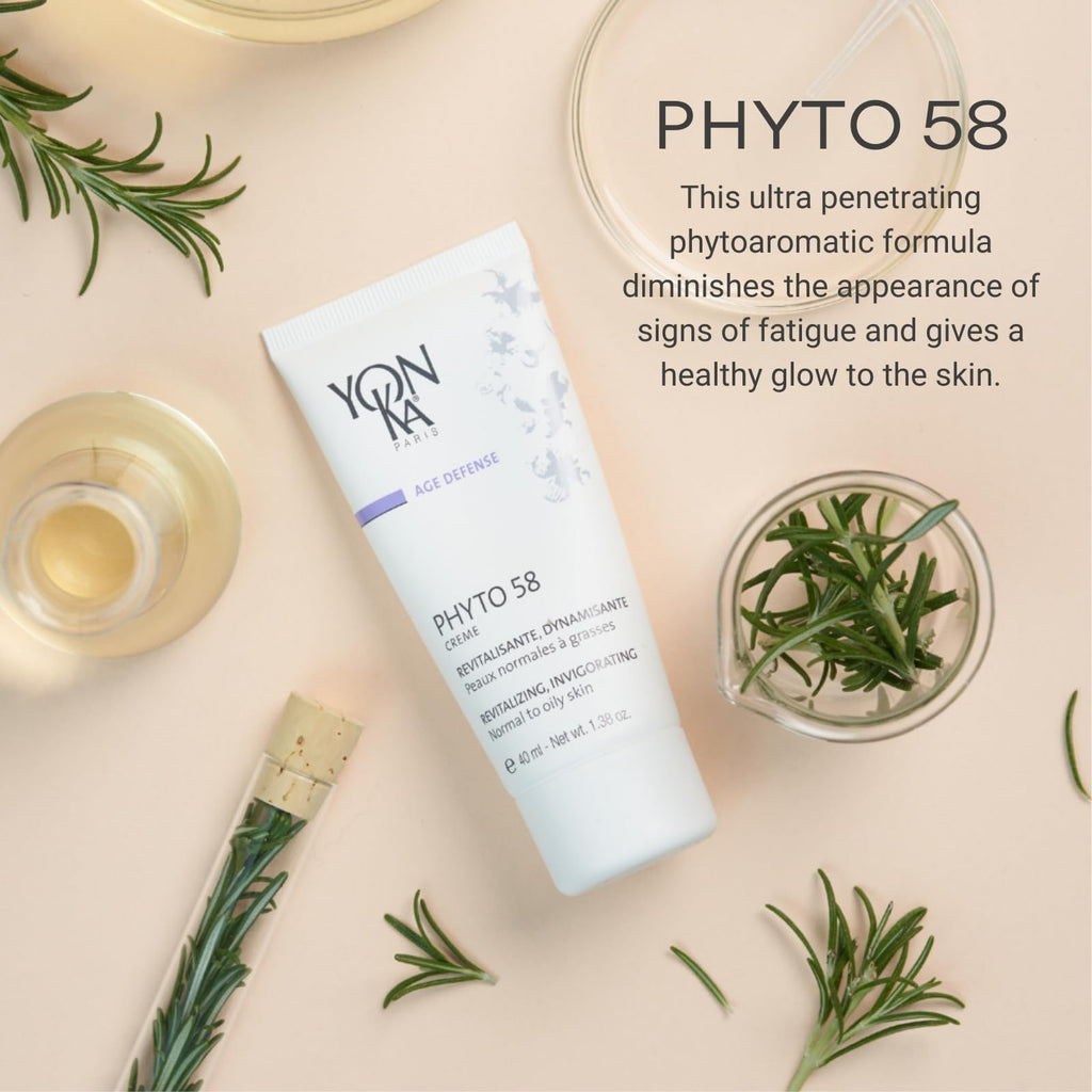 Yon-Ka Phyto 58 PNG Night Cream | Anti-Aging Vitamin E Face Moisturizer for Normal and Oily Skin | Anti-Wrinkle Night Treatment to Reduce Pores and Revitalize Skin | 1.73 oz