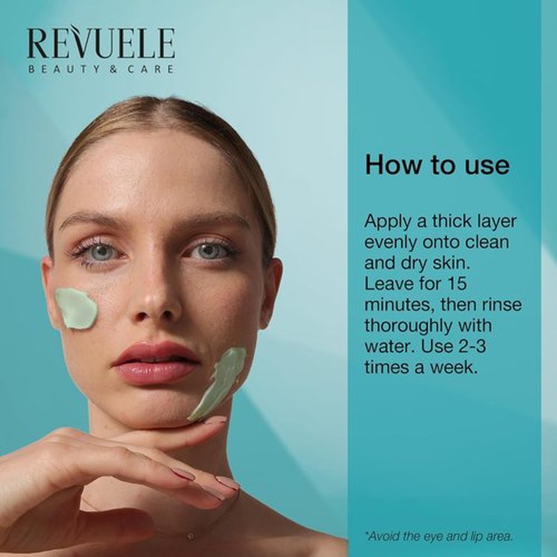Revuele Niacinamide Face Mask - Pore Minimizing Clay Formula with Zinc & Vitamin B3 | Vegan Skincare for Blemish-Prone Skin, 1.69 fl. oz.