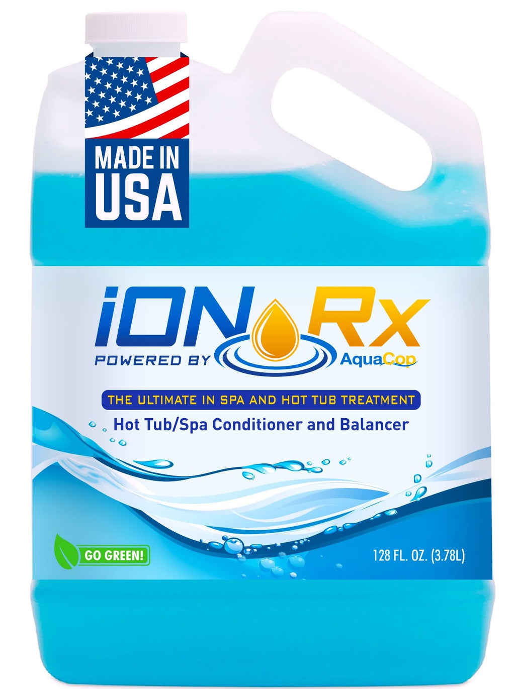 iONRx Hot Tub Clarifier & Spa Water Conditioner – Patented Ion Technology for Crystal‑Clear Water – 4‑in‑1 Advanced Formula – Gentle & Sensitive‑Skin Friendly – 128oz (1 Gallon)