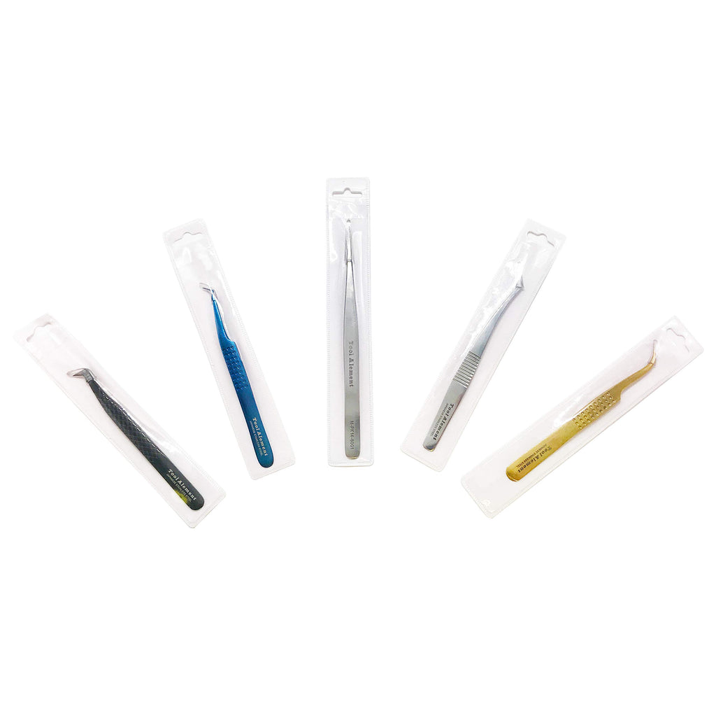 Tool Alement Japan Eyelash Tweezer,Stainless Steel Plasma Coating 12cm 45 Degree Angle Eyelash Extension Tweezers BL-JP12-4004