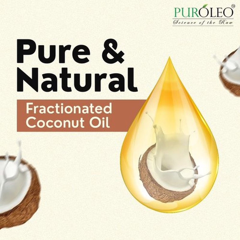 PUROLEO Fractionated Coconut Oil 128 Fl Oz/3784 ML (Packed in Canada) 100% Natural and odorless Moisturizer & Carrier Oil l Hair Skin Body, Aromatherapy, Massage, Makeup Remover