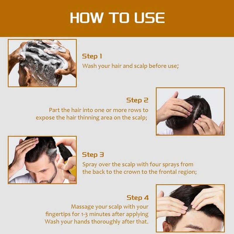5% Minoxidil Spray with Biotin - Regrowth Treatment for Men Women, Promotes Thicker, Stronger, Fuller Hair, Prevents Hair Loss, for Men Hair & Beard, for Women Hair Growth, 3.38 oz