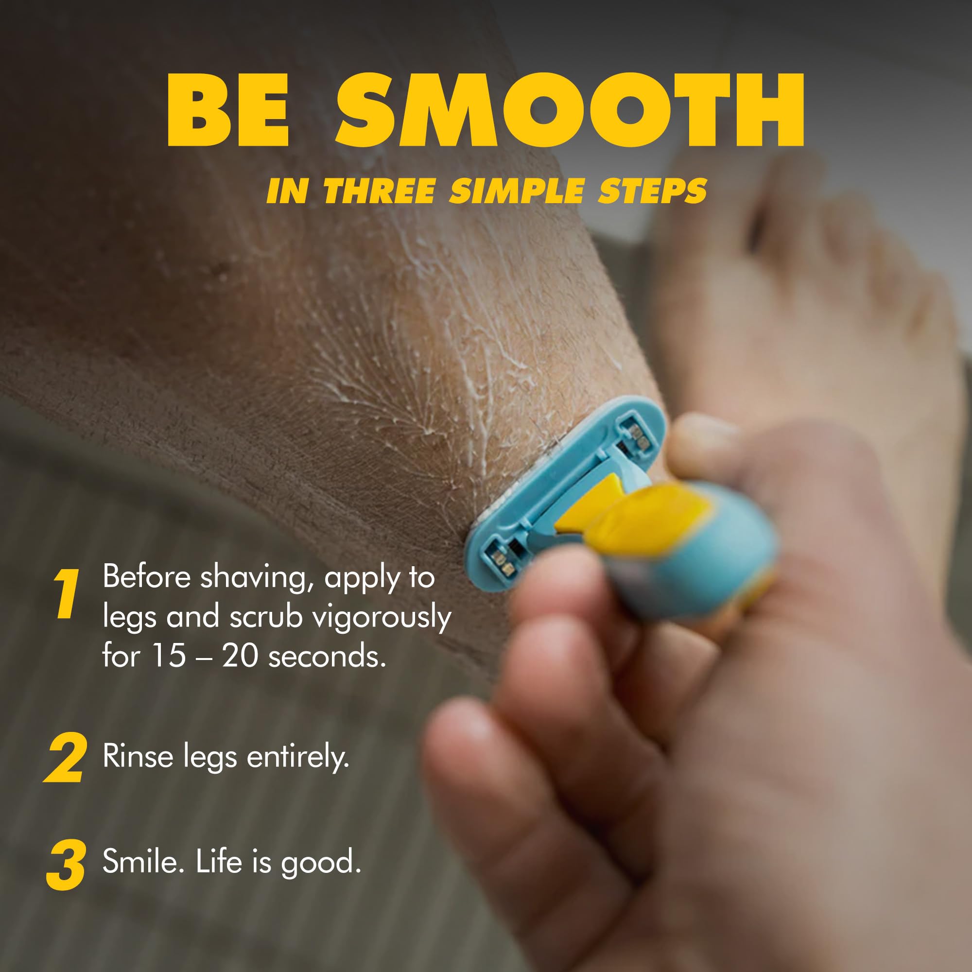 BOLT SKIN + SHAVE - Exfoliating Leg Scrub for Men and Women - 6 fl oz
