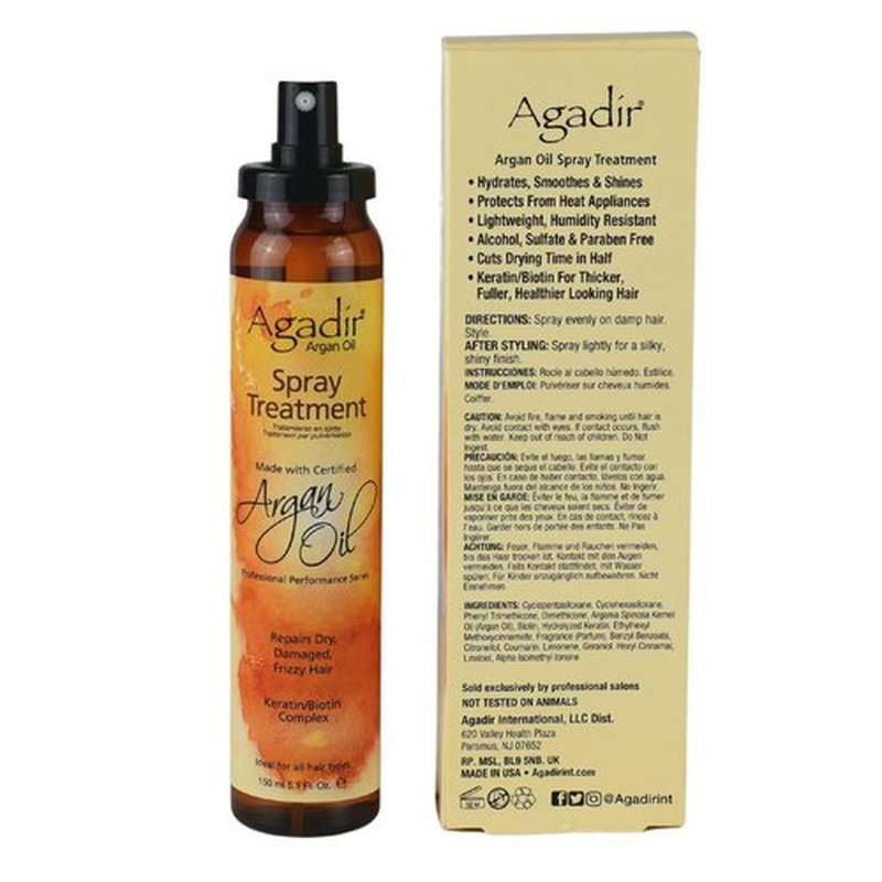 AGADIR Argan Oil Spray Treatment - Nourishing Hair Care, 5.1 Fl Oz | Hydrating & Frizz Control