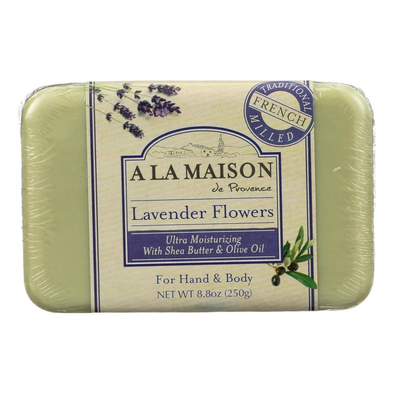 A La Maison Lavender Soap Bar - Moisturizing Formula | 8.8 Ounce Natural Cleanser