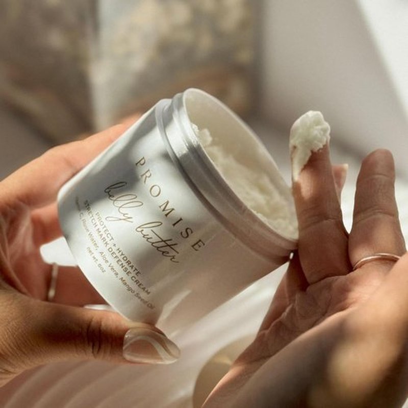 Promise Belly Butter - Stretch Mark Prevention Cream for Pregnancy | Deeply Hydrating, Vegan, 6 oz