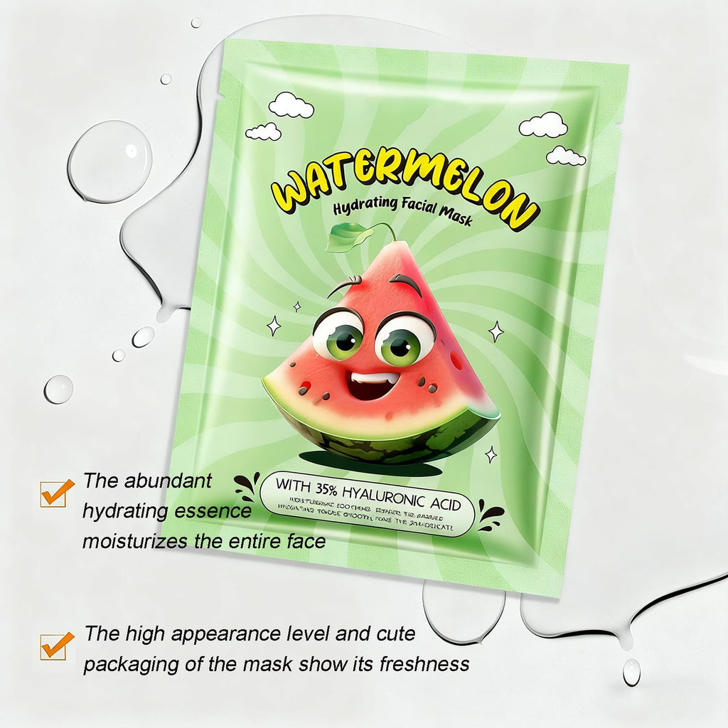 14 PCS Fruit Face Masks Skincare,Sheet Facial Mask Skincare Gifts Set,Plant and fruit mask, Kids Face Mask Spa Day Kit Supplies,Soothe Face Mask for Spa Party，Moisturizing, Brightening, Soothing