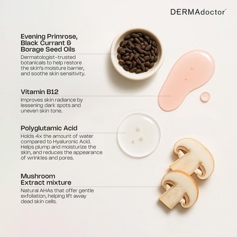 DERMAdoctor Bakuchiol Serum for Face, Calm Cool + Corrected Bakuchiol Retinol Serum Alternative for Sensitive Skin, Anti-Aging, Fine Lines, Wrinkles, Brightening & Pore Minimizing, 1.01 oz